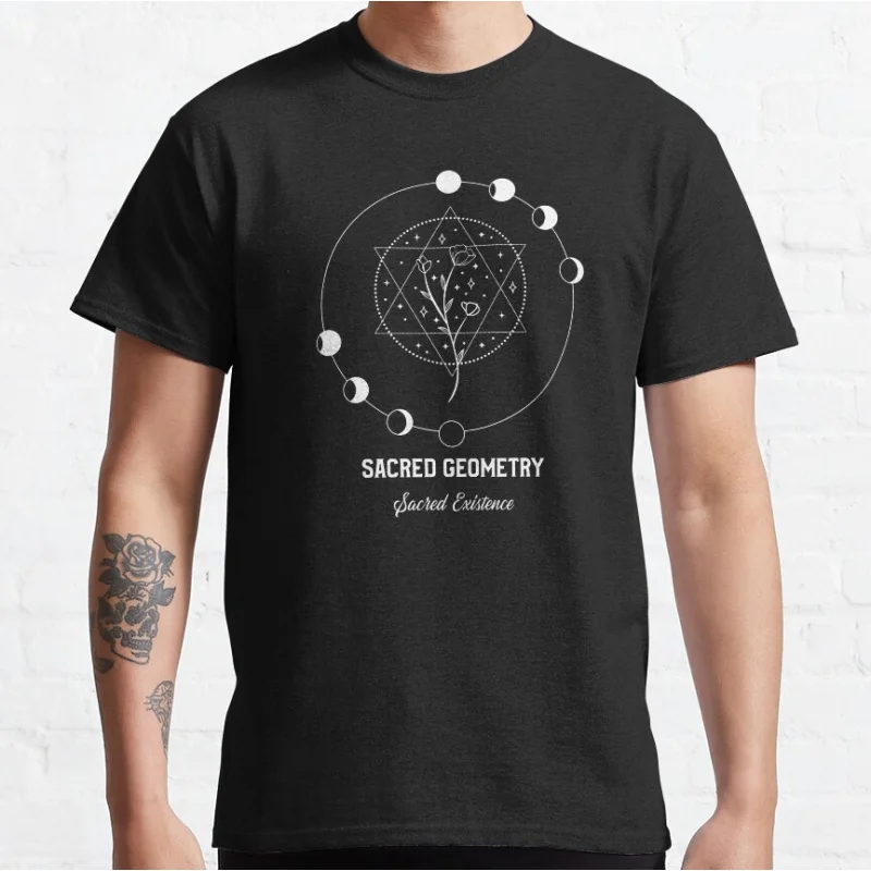 

0305 Vintage metaphysical Funny science Gift T shirt Sacred Geometry Graphic clothes All size Tops 100% cotton Tee