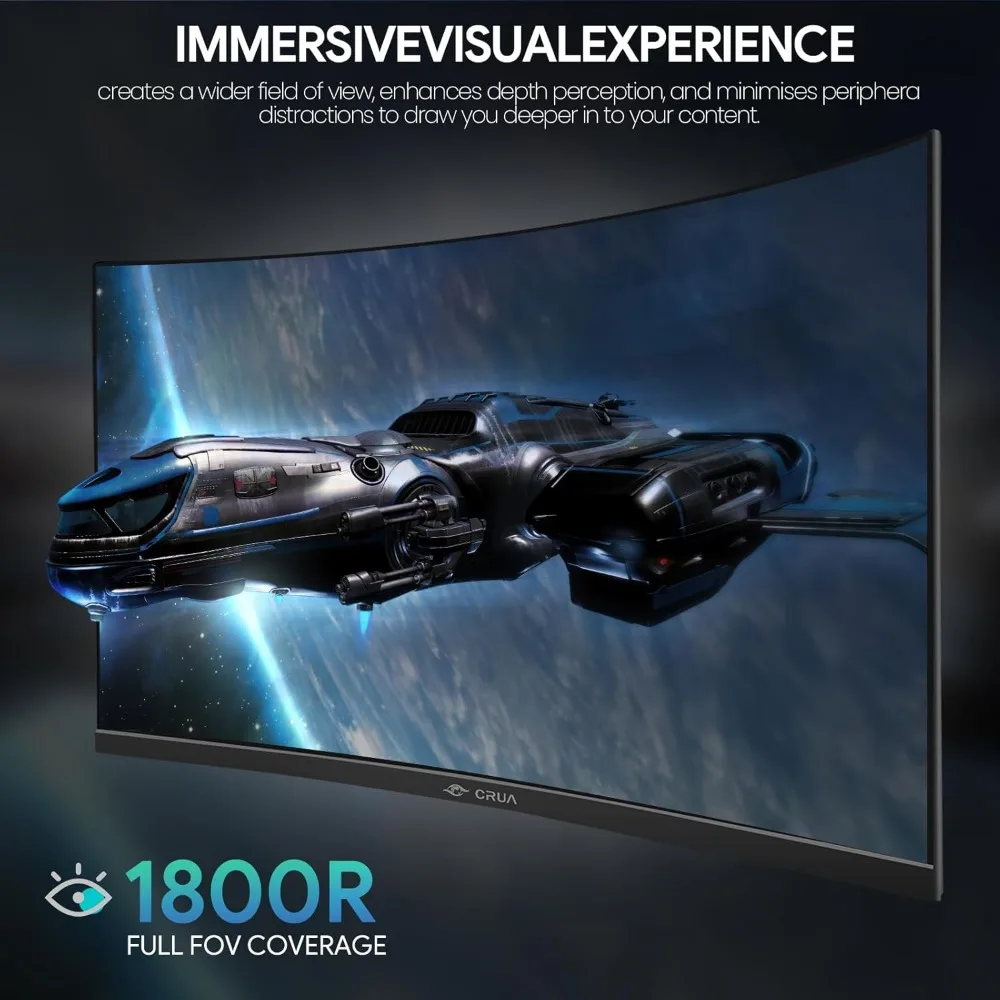 27Inch 144Hz/165Hz Curved Gaming Monitor, FHD 1080P VA Screen 1800R Curvature Computer Monitors