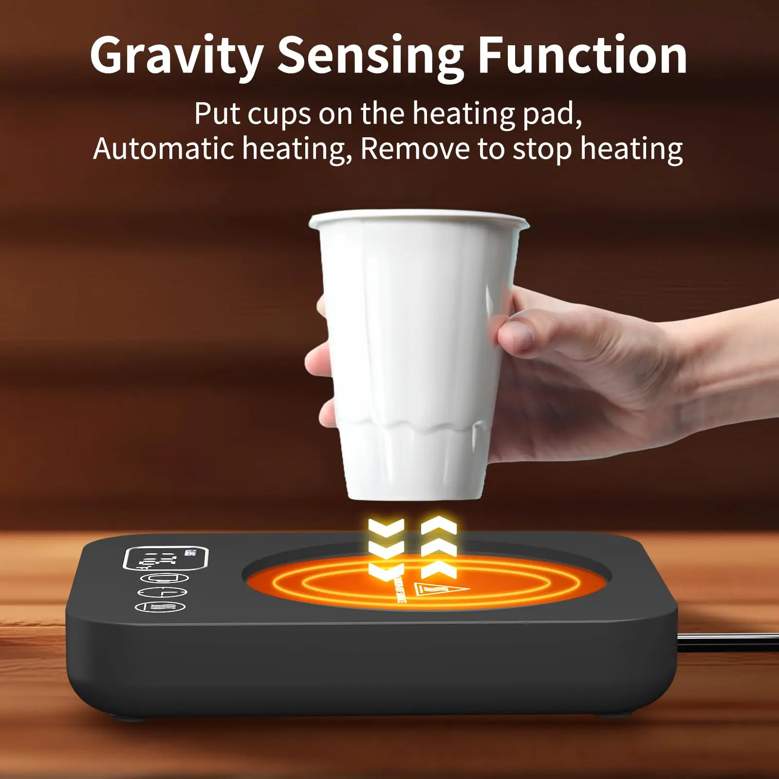 220V/110V Mug Warmer Milk Heating Pad Coffee Cup Coasters Smart Electric Beverage Warmer Insulat 3 Gear Adjustable Office Home