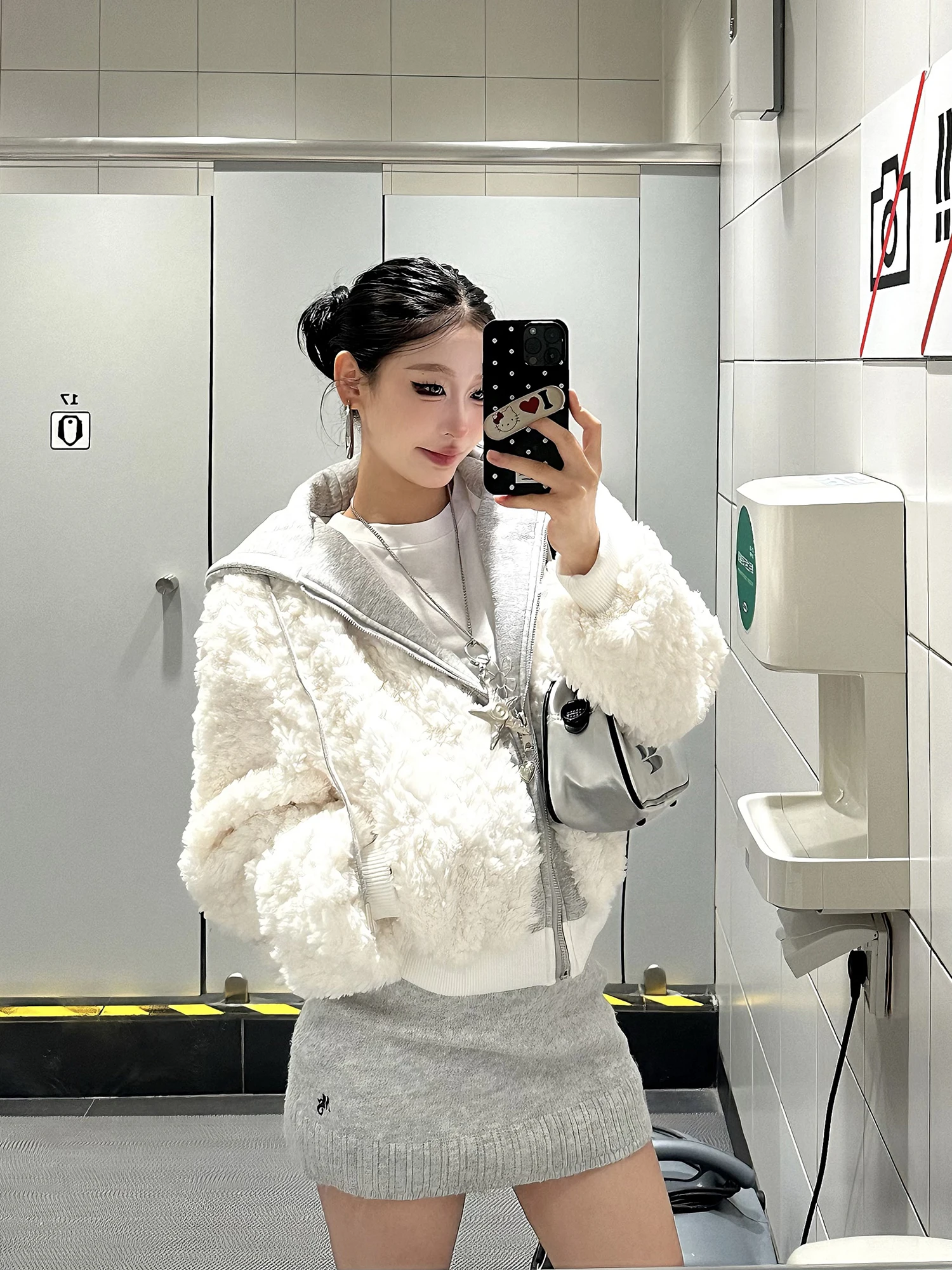 

Warm Faux eepskin Hooded Jaet Women's Loose Sle Casual Faion ort Coat Youth Size Winter New Arrival Tagkita Brand