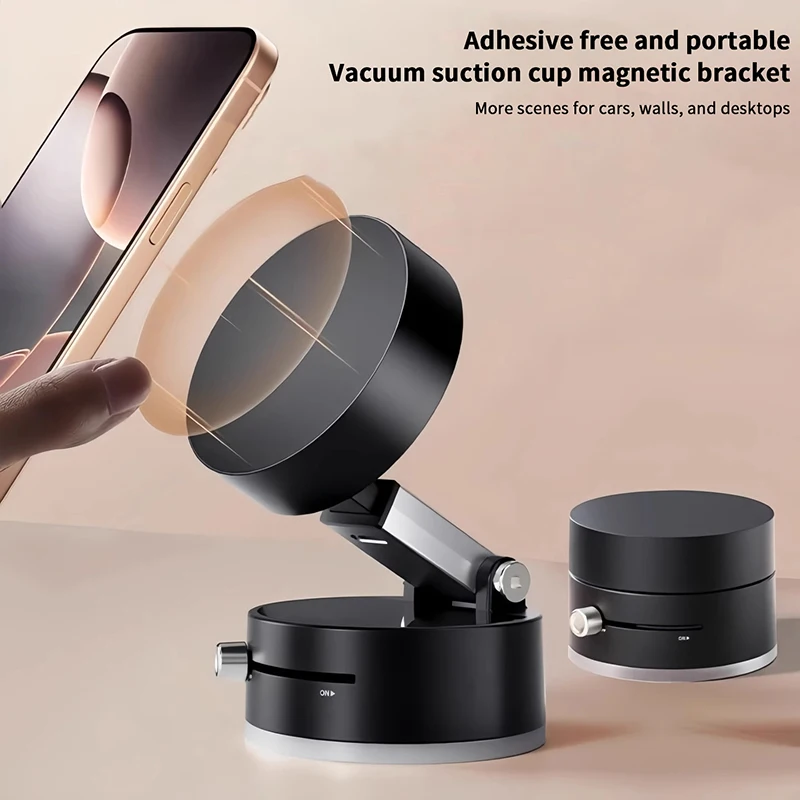 Kit de soporte para móvil DIY con atracción magnética y succión al vacío; Totalmente plegable para uso en automóvil, diseñado para Android/iPhone