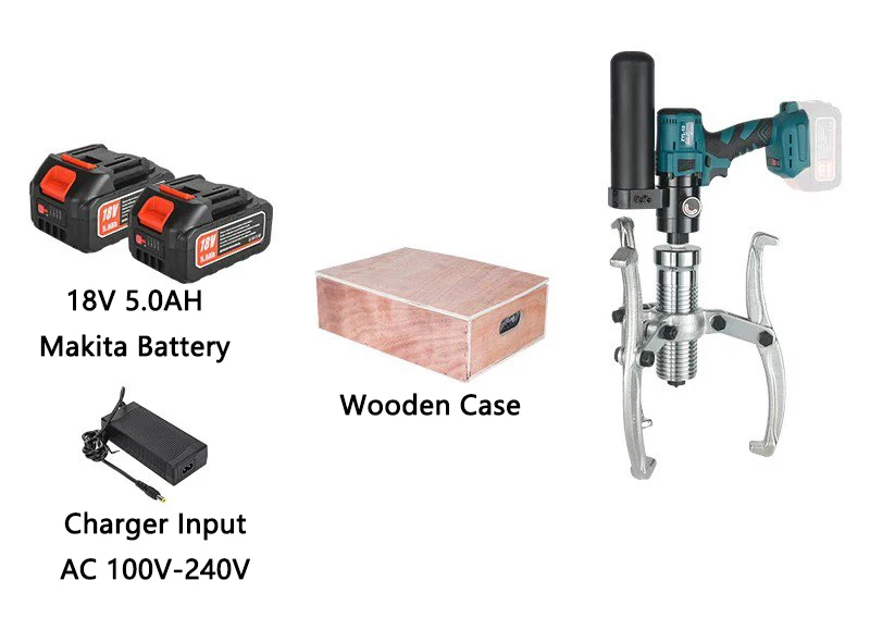 Charging Electric Hydraulic Puller ZYL-10 Portable Bearing Pulling Tool Wheels Puller Mechanical Maintenance Gear Flange Puller