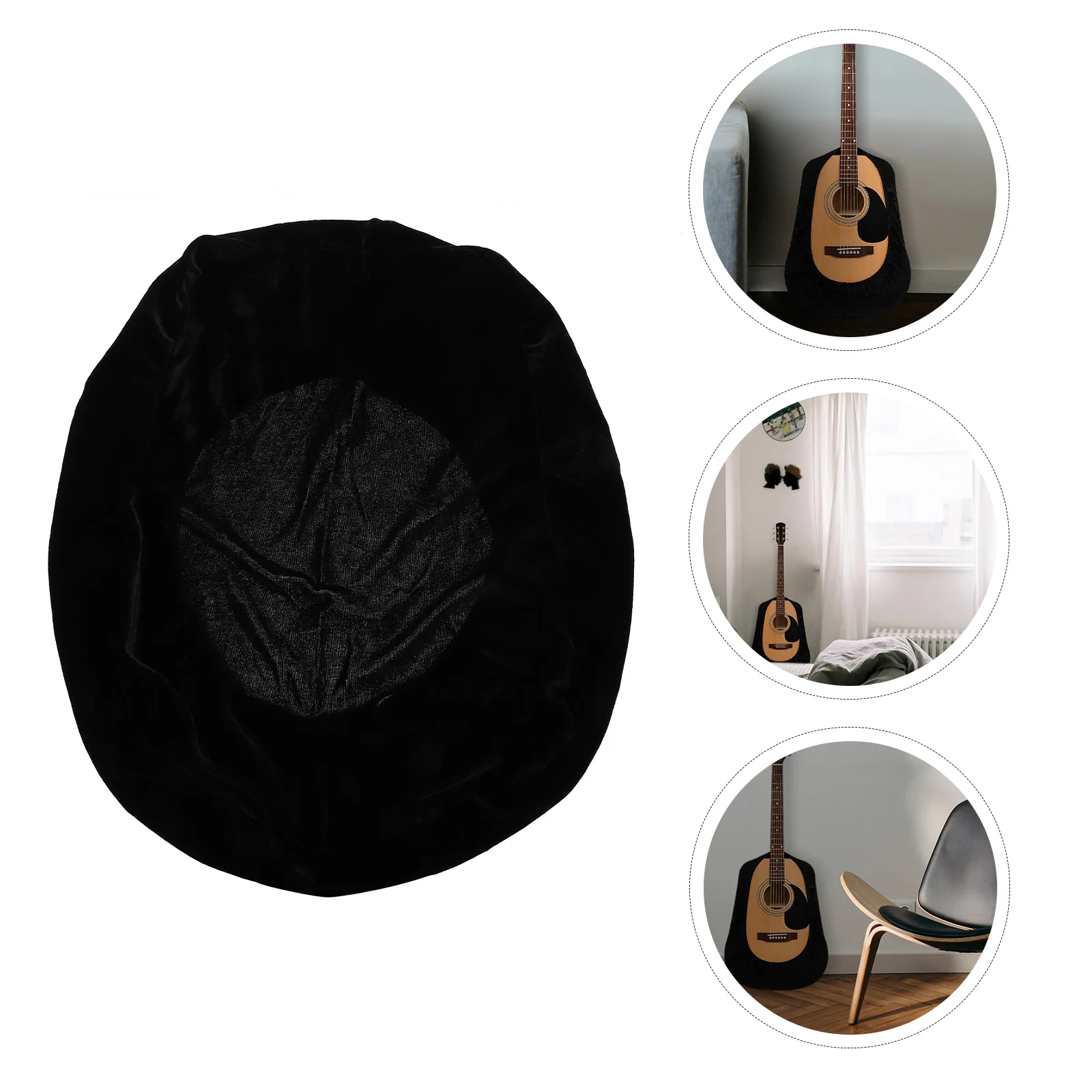 

Guitar Cover Multipurpose Bag Bass Protective Versatile Black Flannel Protector for Useful Electric