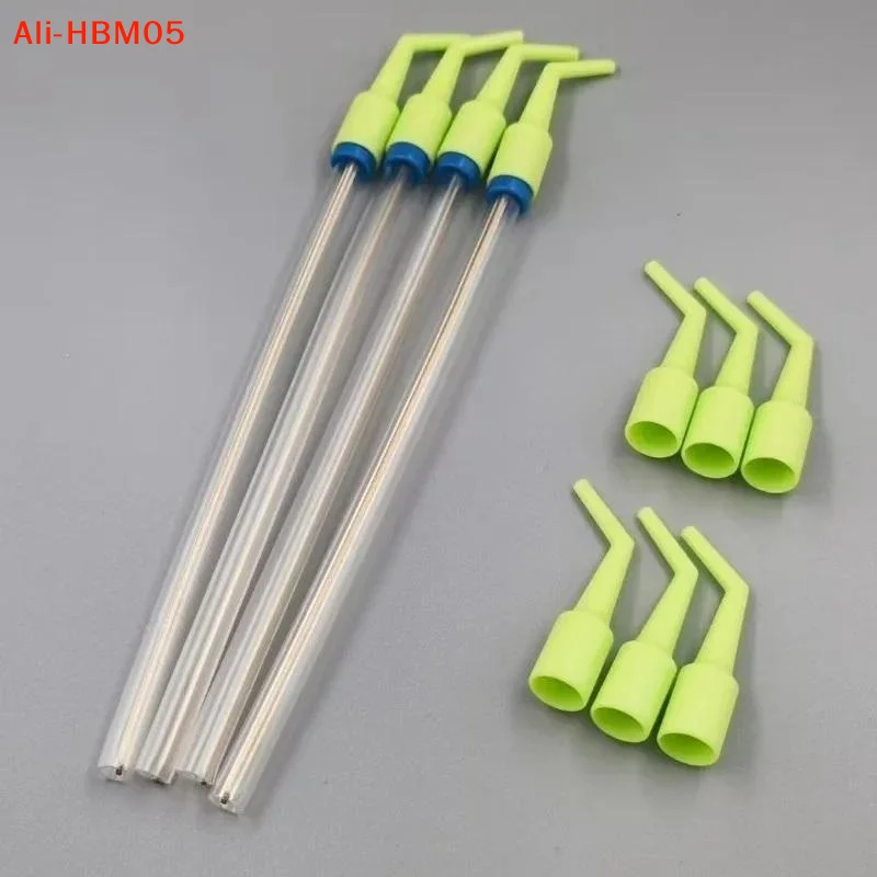 (HB05)10Pc Disposable Suction Tip Conversion Head Bend Pipe High Temperature Resistance Disinfect Oral Cavity Surgery Straw