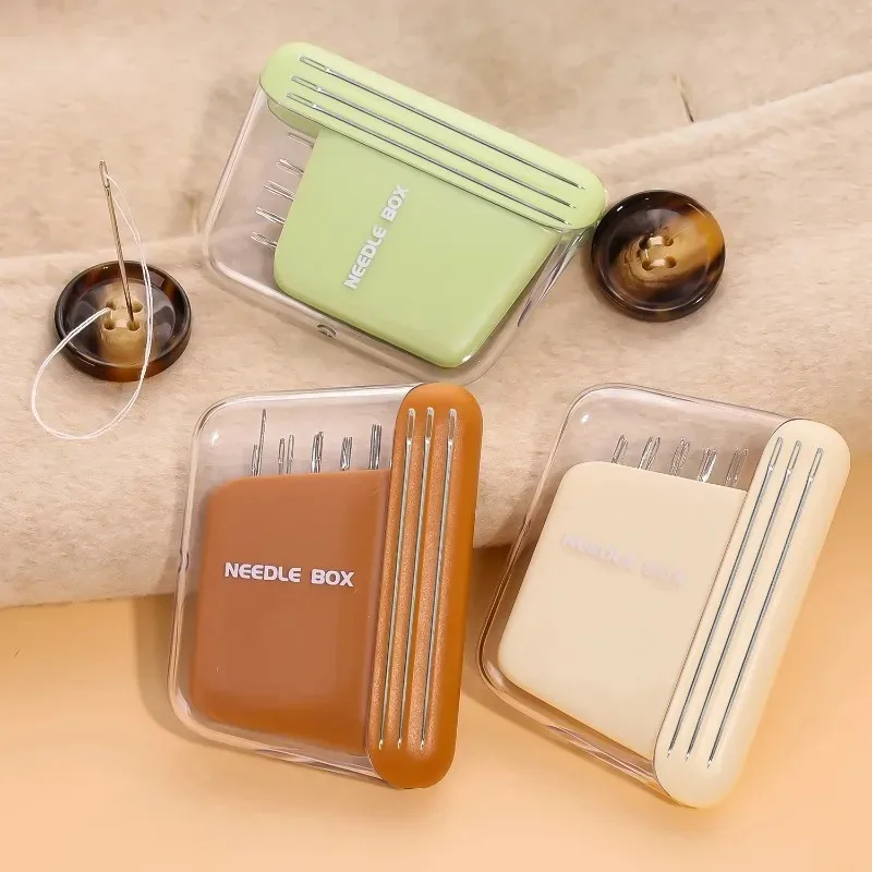 New Magnetic Sewing Box Luxury Cream Wind Household High-quality Home Sewing Artifact Finishing Sewing Kit Sewing Tools