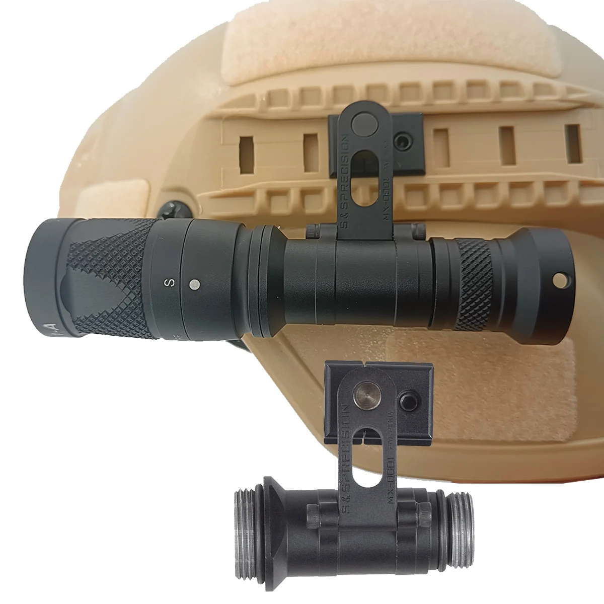 SS Precision MAX ARC Helmet Mount For SureFire M300 M300B M300C M300V Light MICH2000 Fast Helmet Rail Helmet Flashlight Mount