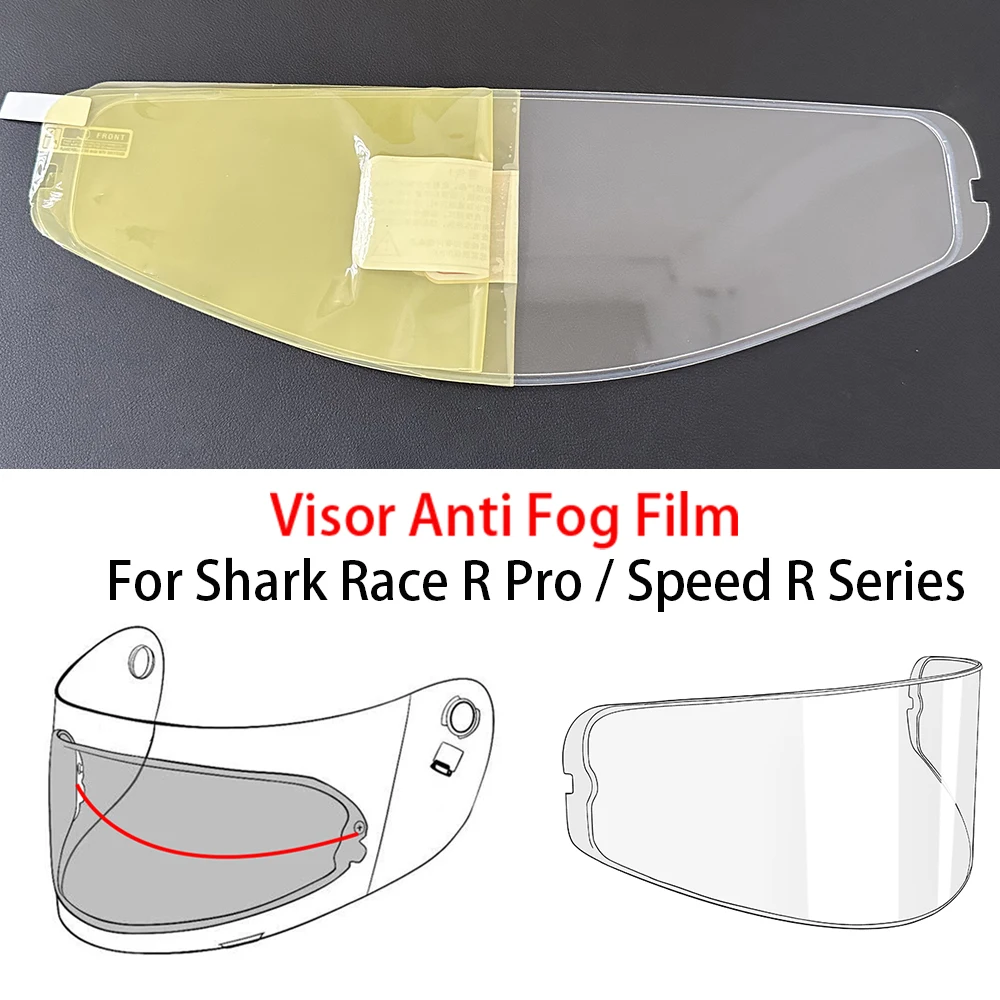 Helmet Visor Film Anti Fog Film Sticker For Shark Race R Pro / Speed R Series Helmet Lens Accessories Anti-fog Patch