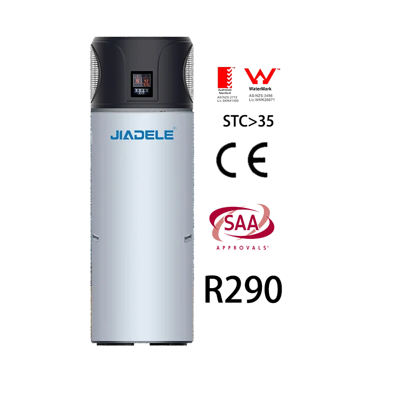 All In One Heat Pump System Built-In Tank 75c High Temperature Air Source 300L Heat Pump Hot Water Australia