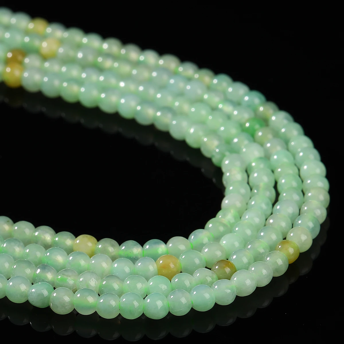 3 مللي متر الحجر الطبيعي مختلط اللون الزمرد الجاديت الخرز فاصل فضفاض الأحجار الكريمة حبة لصنع المجوهرات سوار ذاتي الصنع إكسسوارات عقد