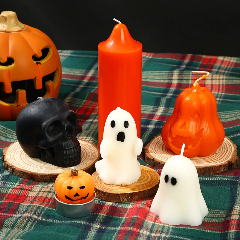 Ароматическая свеча с призраком на Хэллоуин, забавные креативные свечи для ароматерапии с тыквой ручной работы, украшение для дома, вечерние украшения