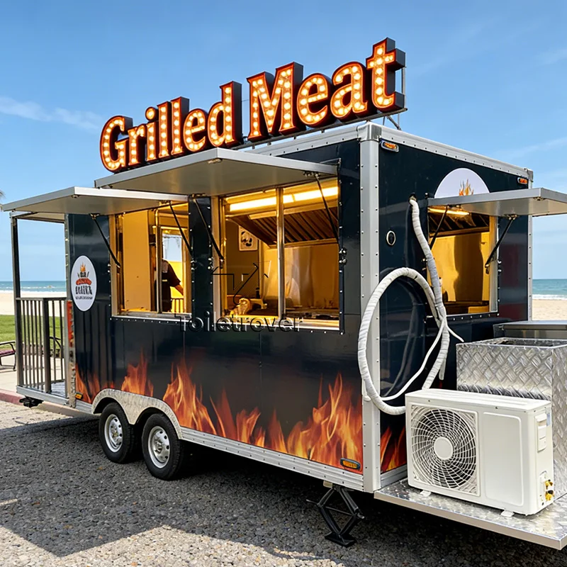 

Hot Dog Commercial Food Cart Churros Burger Food Trailer Pizza Truck Food Argentina Food Trailer with Full Kitchen