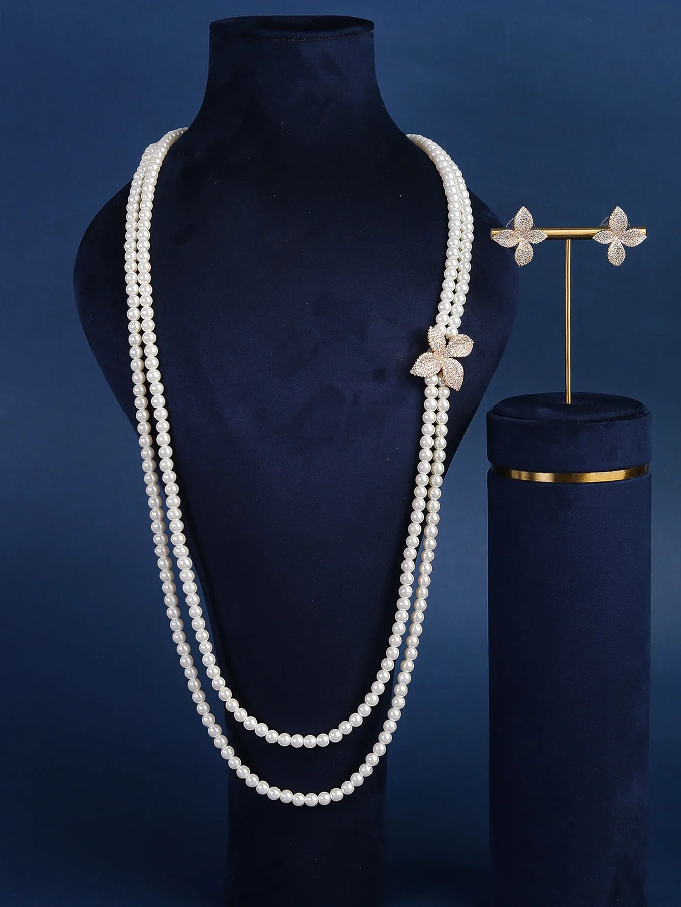 Jewel Brand 2025 Newly Designed 2 PCS AAAA Zirconia Set Jewelry Women's Wedding Party Necklace Earring Accessories