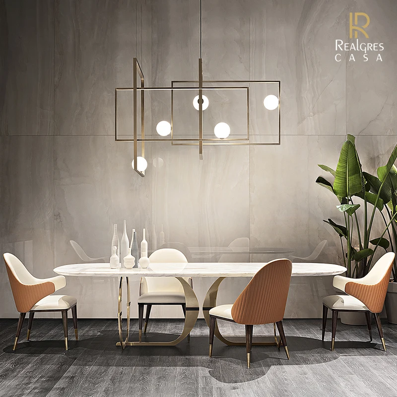 Contemporary Cheap Dining Room Sets 10 Seater Big Brass Dining Table With Chair