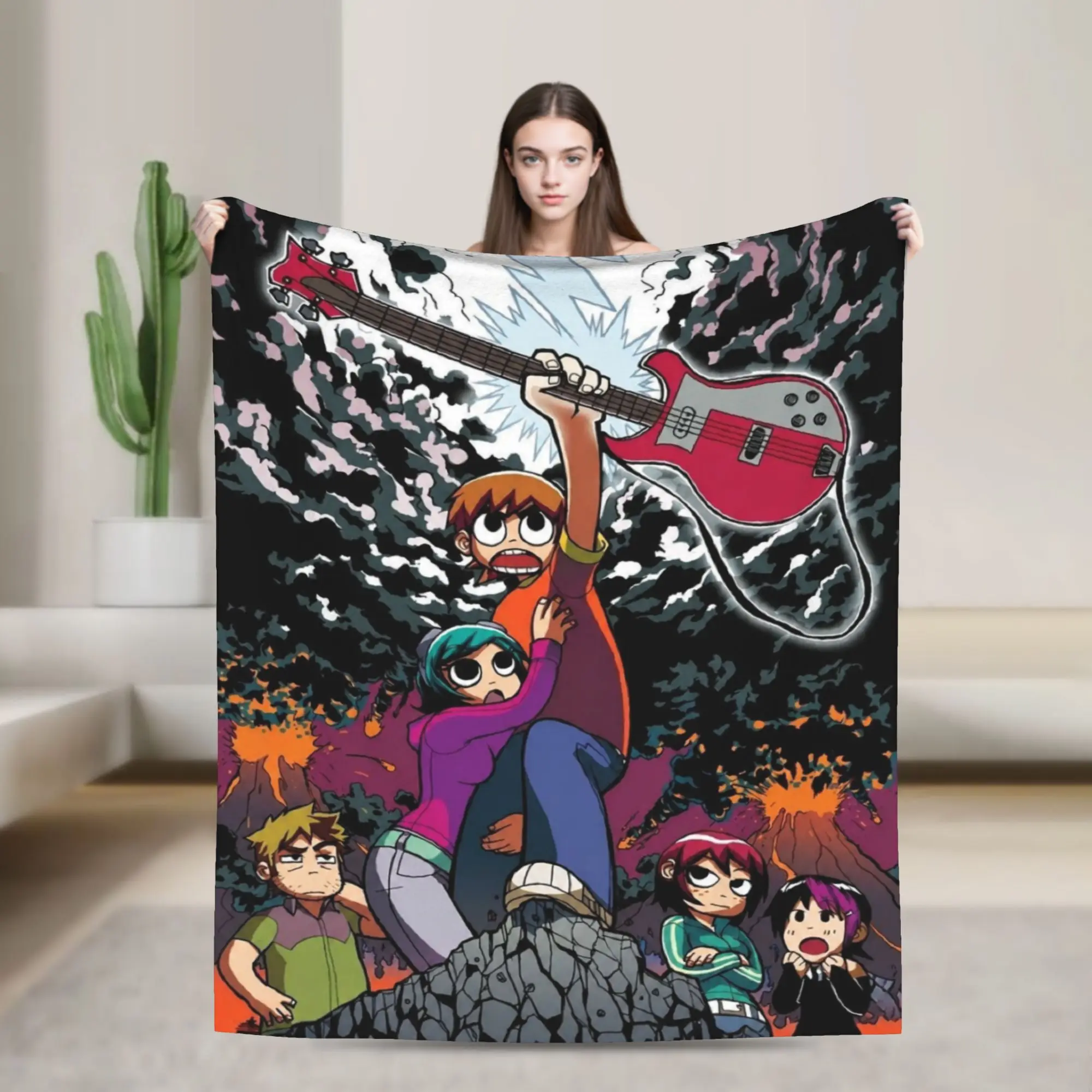 Scott Pilgrim vs. the World Blankets Ultra-Soft Fleece Cozy Gift  Throw Blanket Bedding Throws