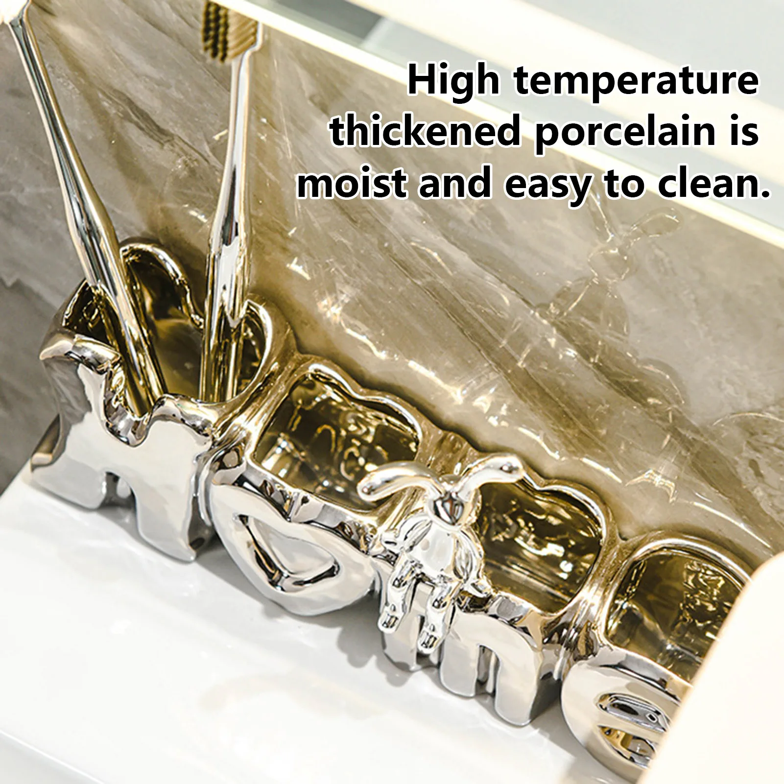 

Bathroom Ceramic Organizer Rack Toiletry Jewelry Cosmetic Hair Accessories Compartmentalized Storage Box Household Storing Tools