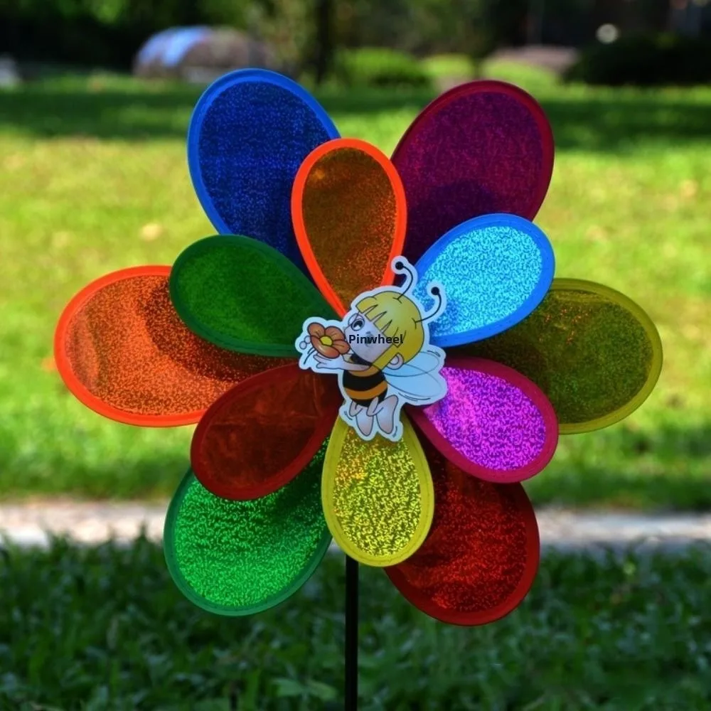 Multistyles عباد الشمس طاحونة بولي كلوريد الفينيل قطر 28 ~ 38 سنتيمتر الدورية عباد الشمس حديقة ساحة الرياح سبينر في الهواء الطلق نزهة ديكور