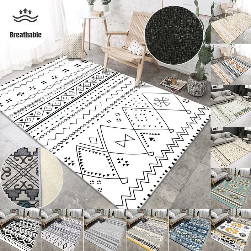 

Simple Design Carpets for Living Room Coffee Table Home Decoration Bedroom Carpets Anti-slip Washable Rug Large Area Floor Mats