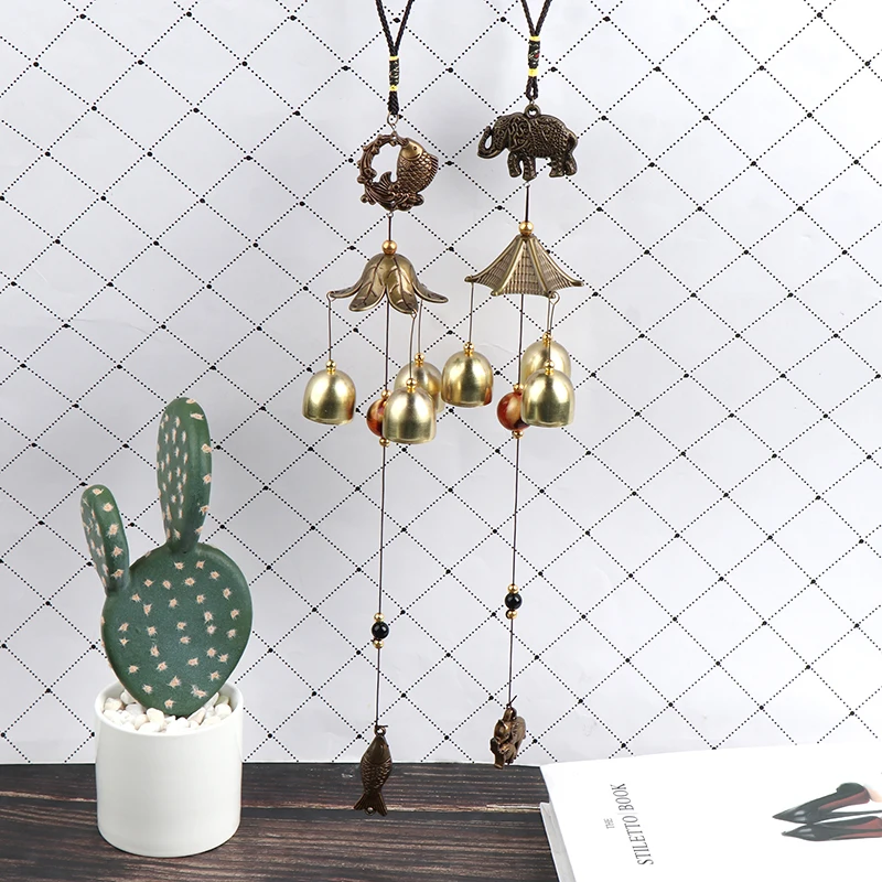 1pc Outdoor Antique Copper Wind Chime Living Decor campanelli eolici in metallo per la decorazione domestica ornamenti per auto, regali di nozze