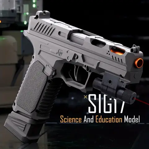 SIG17 Pistol Gun Soft Bullet Gun With Blowback, Single Shot And Shell Ejcetion Capability, Blaster, Outdoor Sports Shooting Game