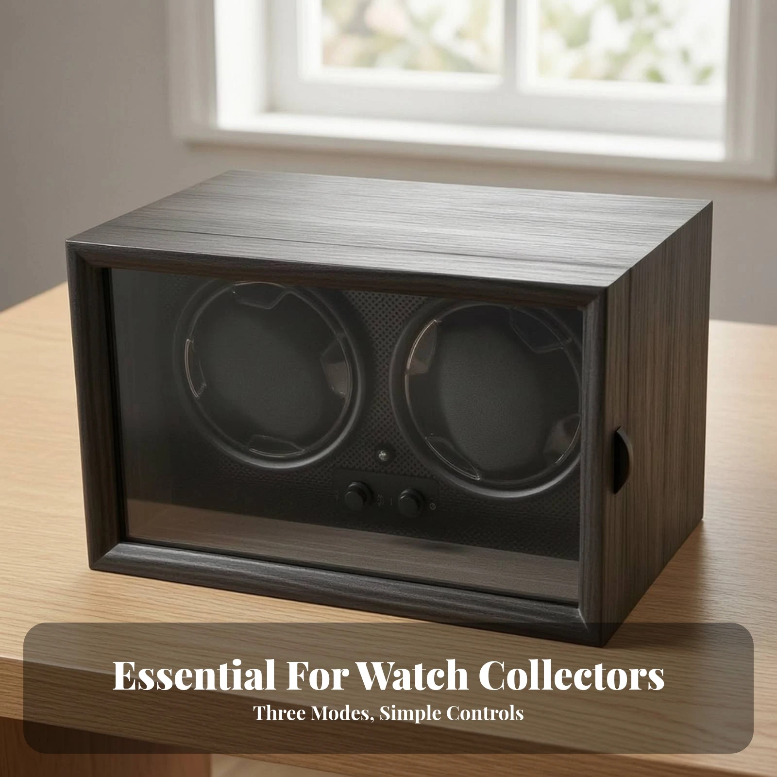 Watch Winder Box Luxury Automatic Watch Winder Modern USB Powered for Display Shelf, Dresser