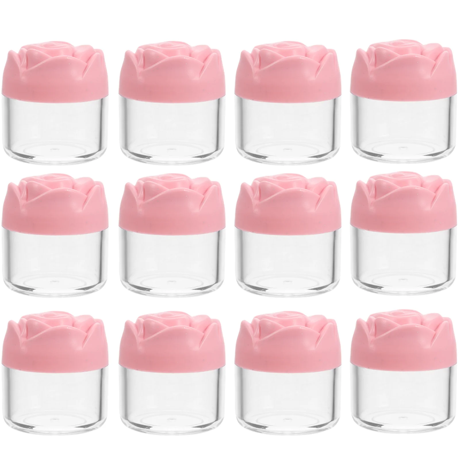 

12 Pcs Bottled Refillable Cream Jars Small Transparent Skincare Body Scrub Containers Sub Dispense Face Travel