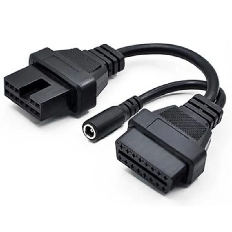 Newest OBD Cable For Mitsubishi 12 Pin To 16 Pin Male To Female OBD2 Extension Connector Cable Diagnostic Tool With ELM 327