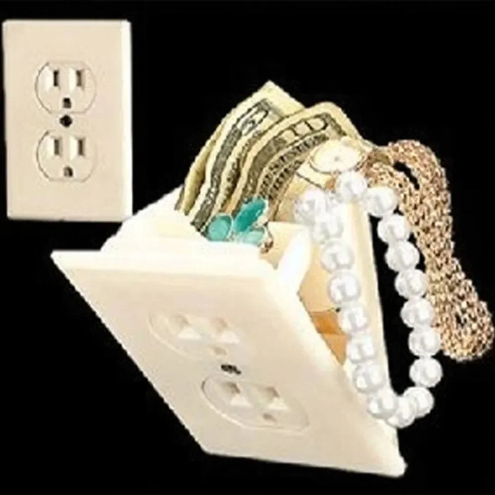 1PC Private Money Box Hidden Wall Safes Security Electrical Outlet Keys Vault Secret Hide Valuables