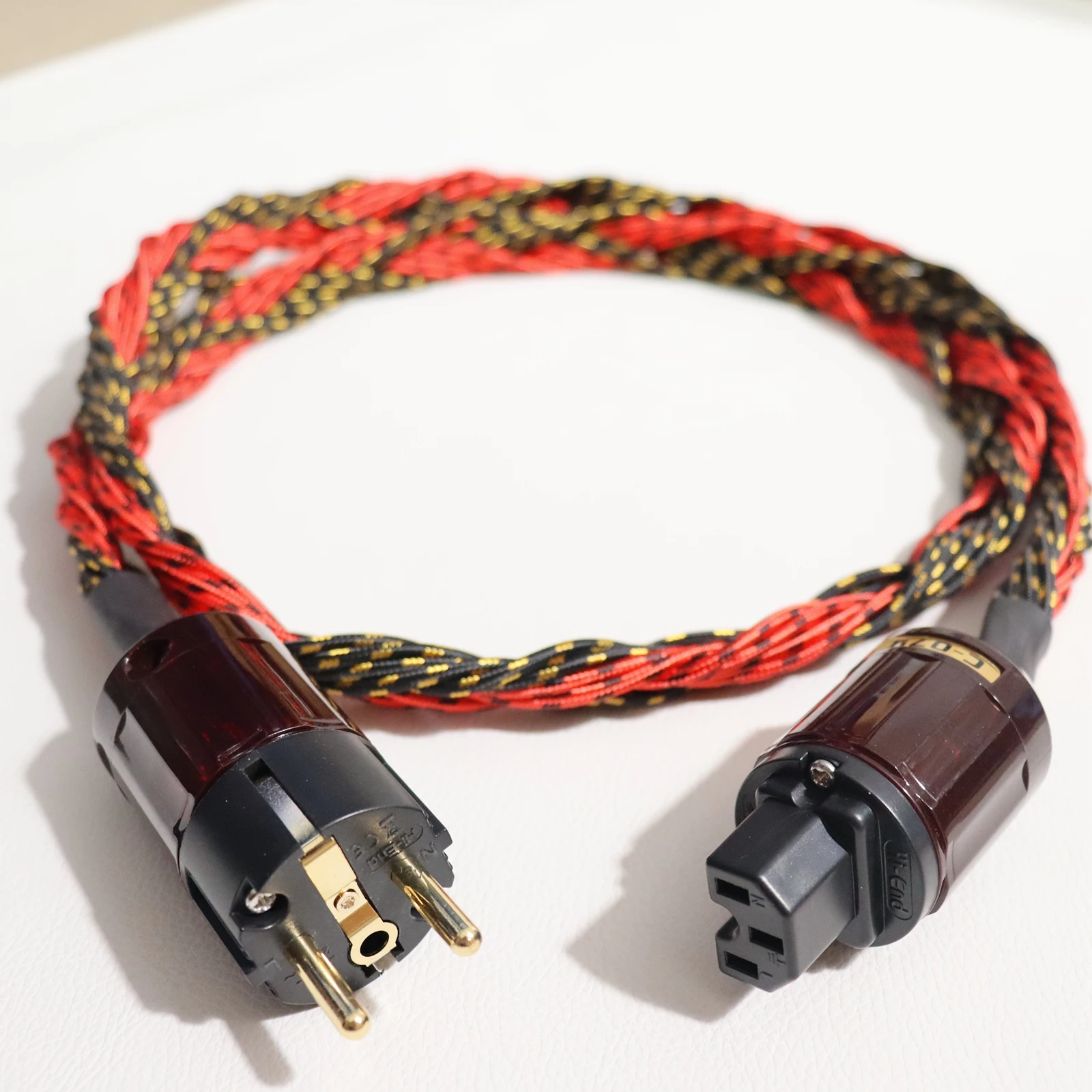 Western Electric audiophile grade power cable 12-cores 6N OFC Red copper US/EU HiFi audio Power cord with oyaide power plug