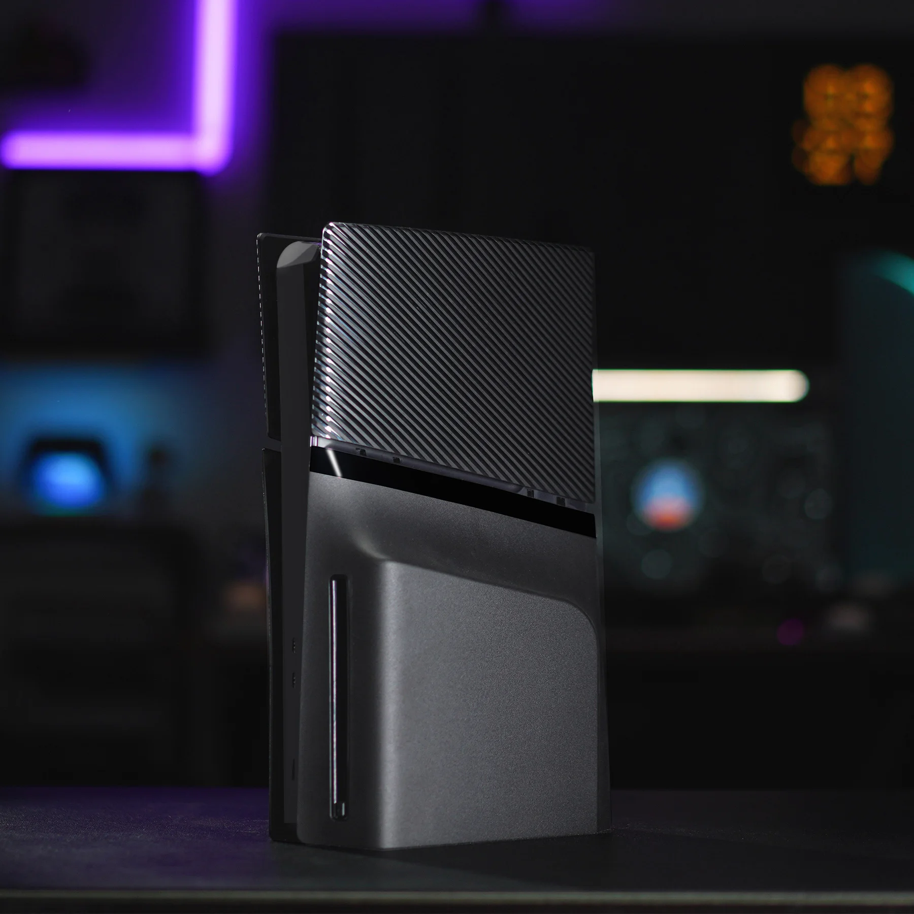 eXtremeRate Voor ps5 Slim Disc Edition Console eXcover Console Vervanging Top Bottom Cover met Cooling Vent Shell - Zwart