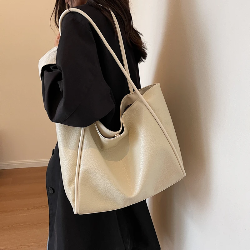 Weiche Leder frauen Tasche Hohe Kapazität Schulter Frauen Tasche Einfache Einfarbig Handtasche Geldbörse Weibliche Top-Griff Tasche Büro handtasche – Detail 19