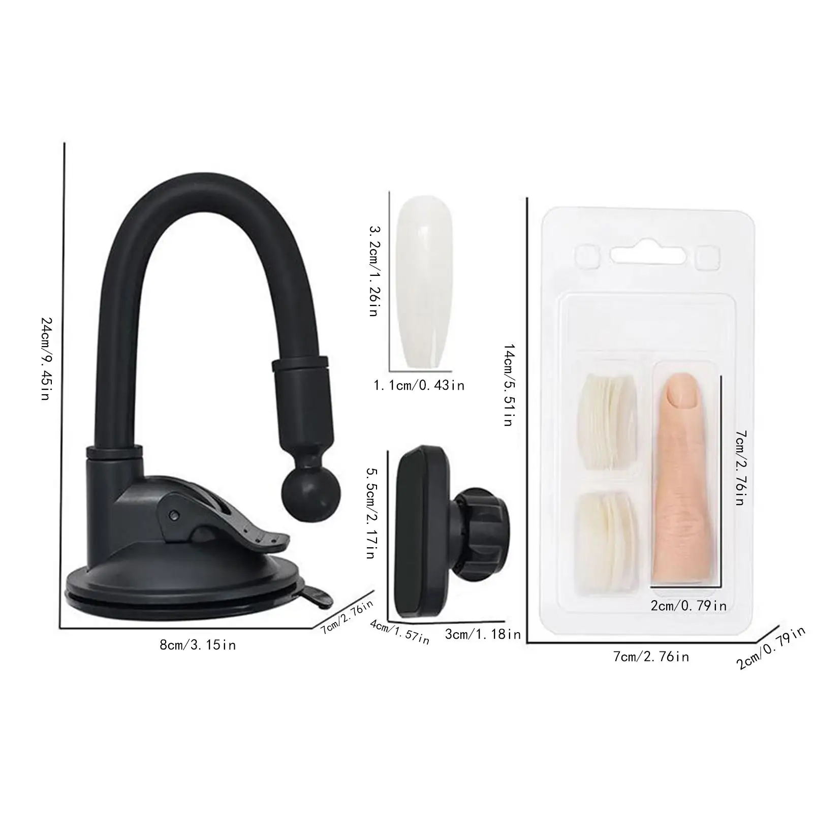 Doigt d'entraînement pour ongles en acrylique, outil de formation artistique, fourniture d'accessoires Photo