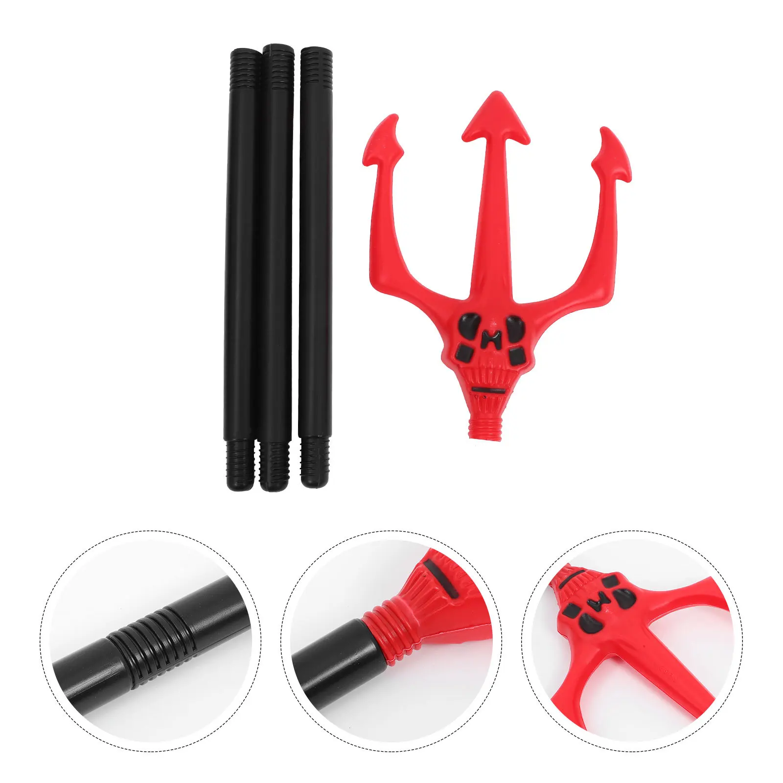 الشيطان شوكة الدعامة حفلة الهالوين مقبض قابل للفصل تأثيري الملعب شوكة ديكور هالوين الديكور شيطان زخرفة