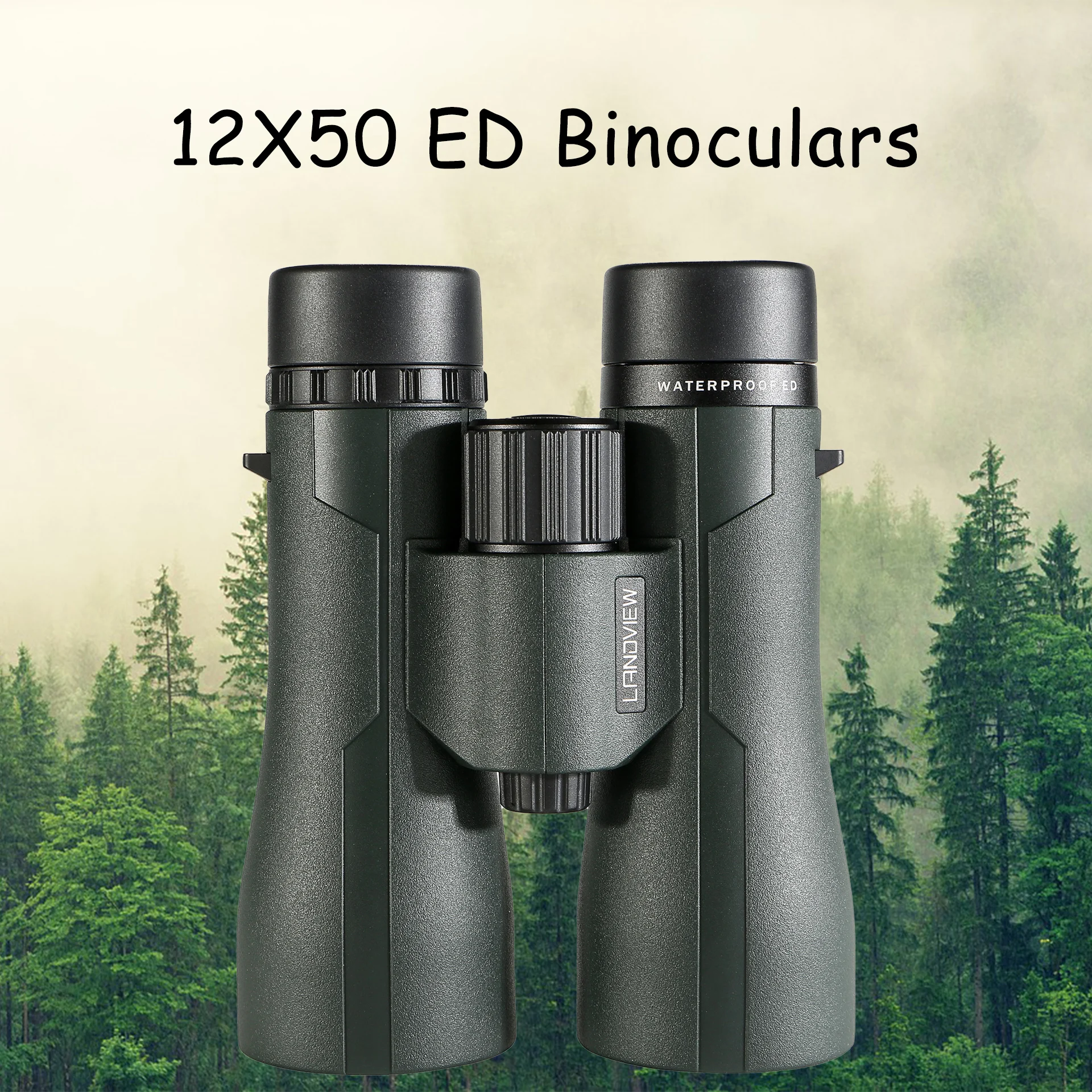 

12X50ED Profession Binoculars FMC HD Handheld Long Range Waterproof Powerful BAK4 Night Vision For Outdoor Camping Hunting Gift