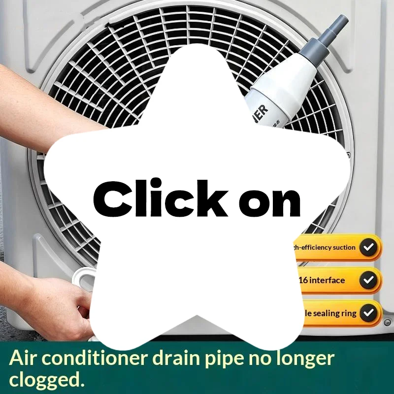 AC Drain Line Cleaner Tool HVAC Condensate Unclogger For Home Indoor AC Unit Clog Removal Water Leakage Fix Wet Dry Vac Supply