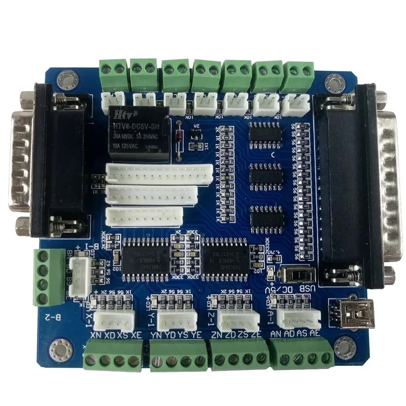 5 Axis Mach3 USB CNC Breakout Controller Board For Engraving Machine With 5 Axis Interface Board Of Stepper Motor