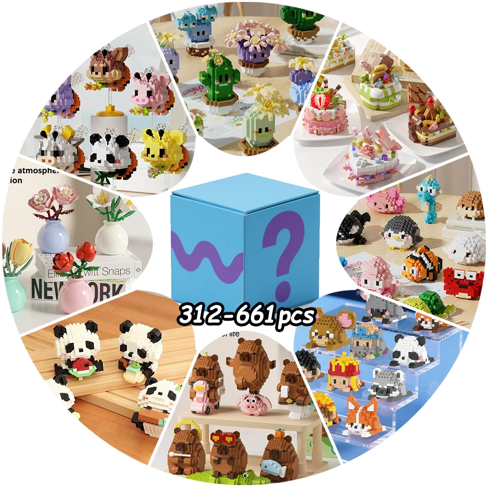 

"Mystery Building Blocks Box - Random DIY Surprise Kit | No Empty Packaging Guaranteed"