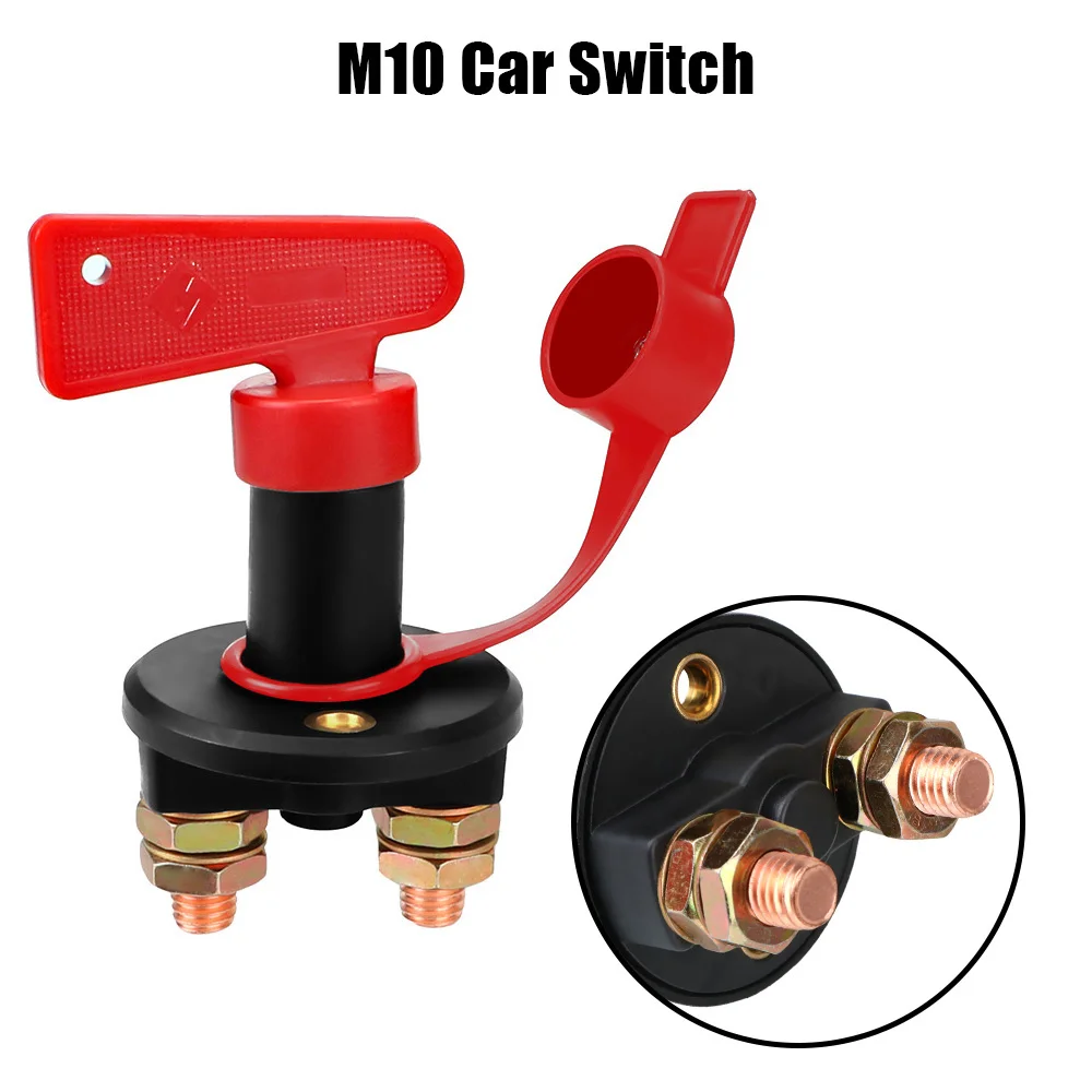 12V 24V Car Power Switch Red Key Cut Off Battery Main Cut Off Kill Switch Vehicle Car Modified Isolator Disconnector