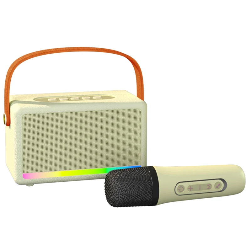 AA87 Karaoke Machine Voor Kinderen Volwassenen Mini Draagbare Bluetooth Karaoke Luidspreker Met Draadloze Microfoon LED Licht Voor Banket