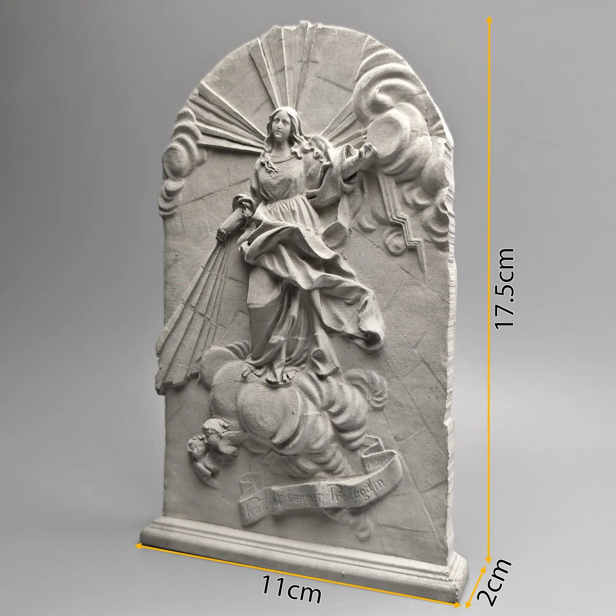 Classical art Renaissance period Madonna Assumption relief set made of plaster