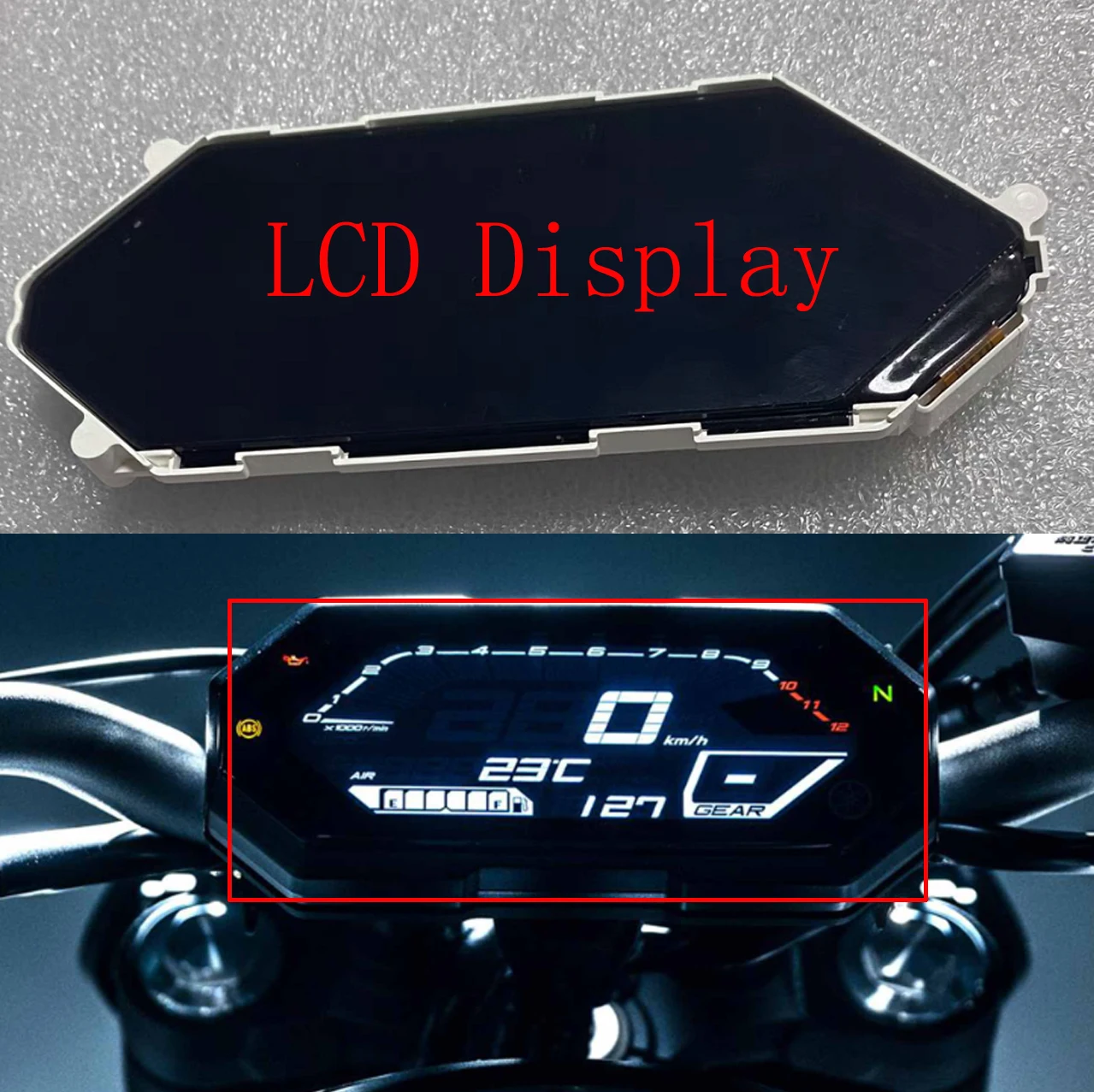 

New Original LCD Display For 2021 Yamaha MT-07 Speedometer Lcdscreen Instrument LCD Screen