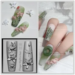 1pc  Fox Chain Rose Snake Lotus Bear  3D Acrylic Nail Mold Nail Decorations  DIY Silicone Nail Nails Products