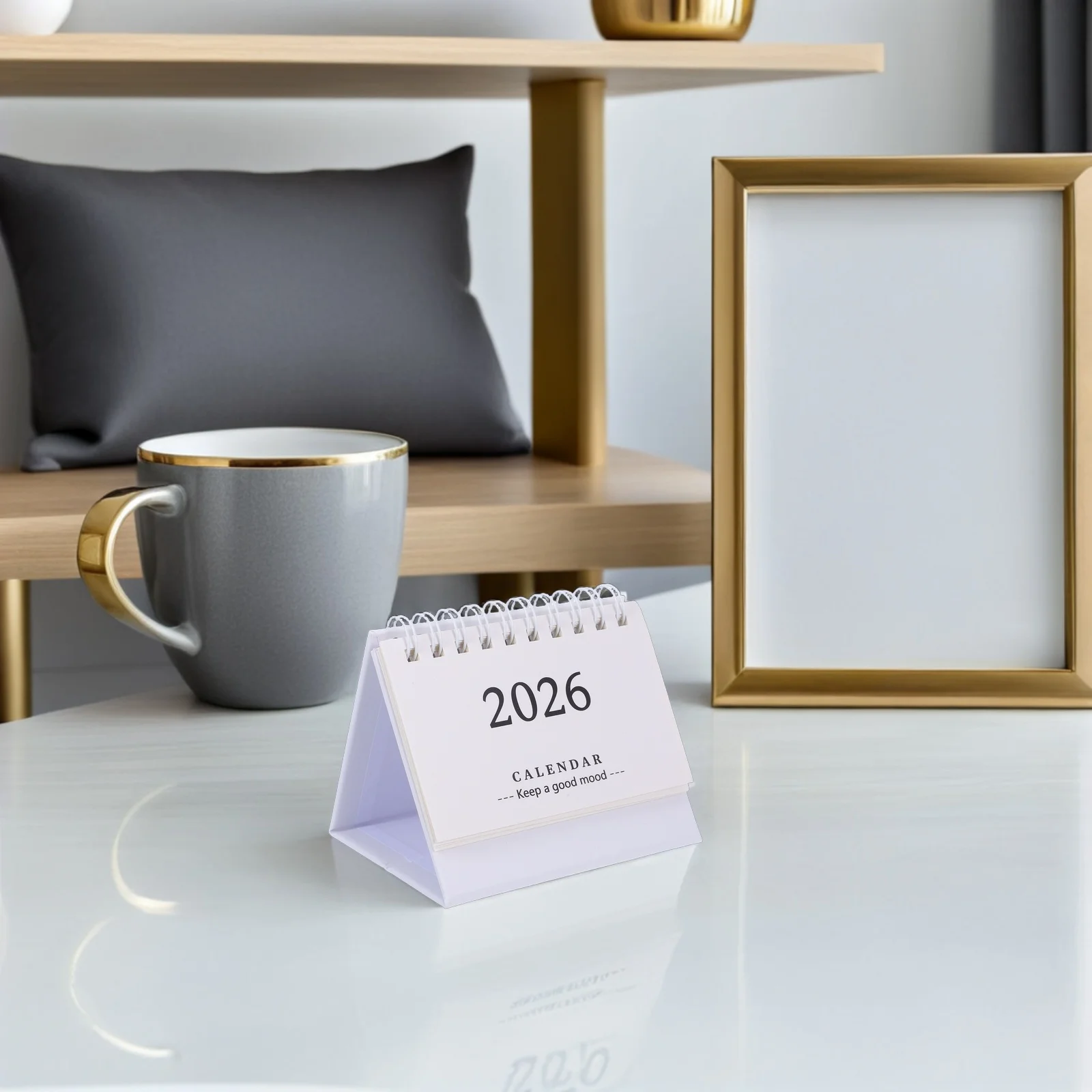 2026 Mini Desk Foldable Standup Thick Paper Space-Saving Simple Desktop Planner For Office Home Scheduling Decorative Flip