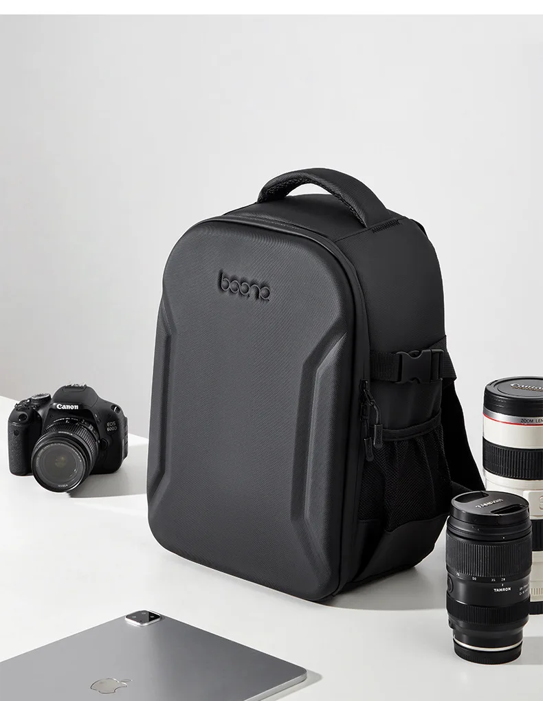 BOONA EVA Hard Shell Camera Backpack Shoulder Hard Case Protective Bag for DSLR Lenses Telephoto Lense Large Capacity