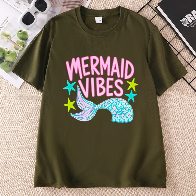 Mermaid Vibes Summer Beach T-s - Summer Clothing Vibes 评论和价格