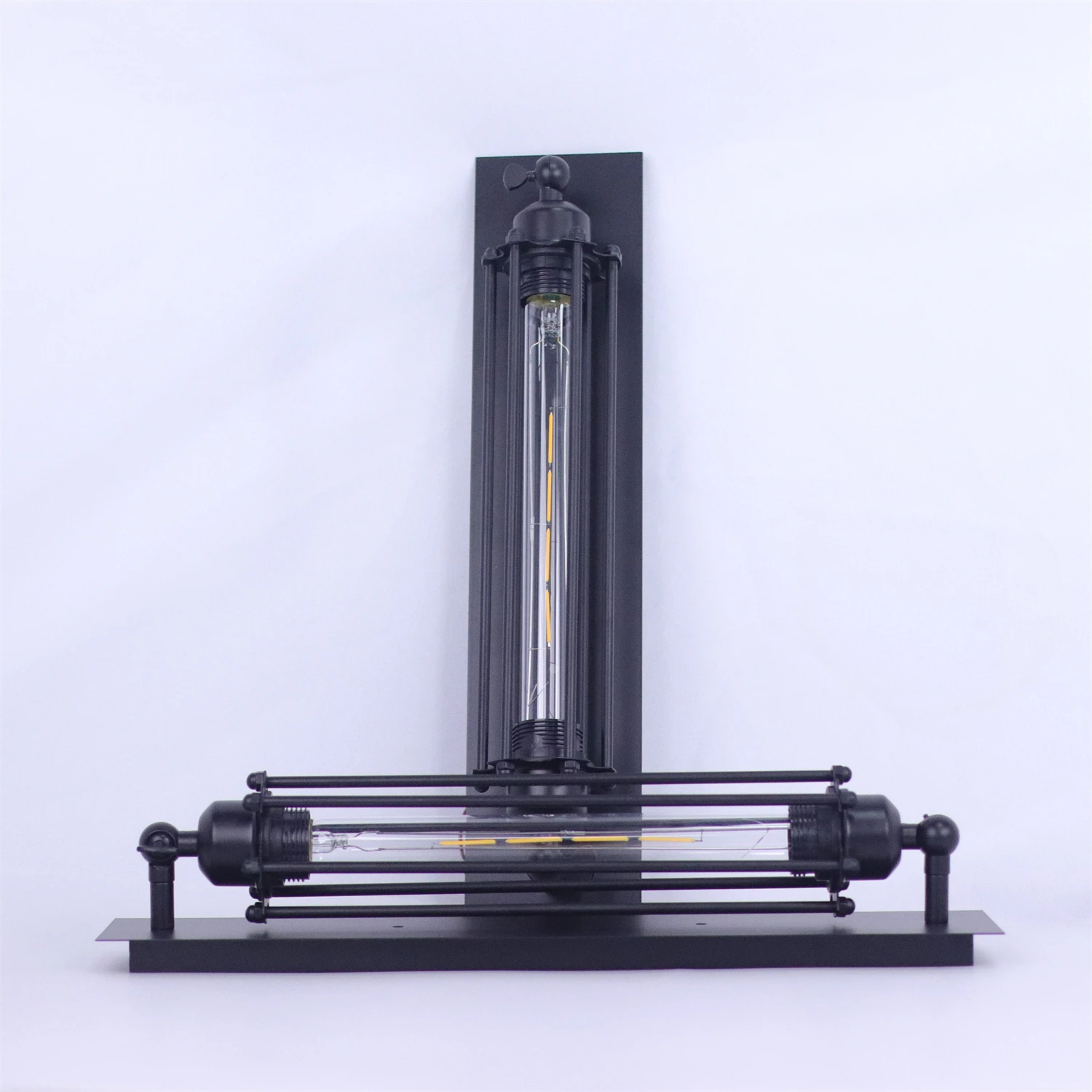 

JOYINLED Vintage Industrial Wall Lamp Black Metal Led Wall Light Bedroom Cafe Restaurant Wall Sconce Lamp Bedside Light Bulb