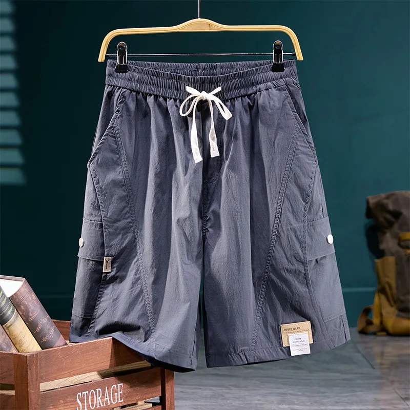 

Новинка 2023 года, летние тонкие дышащие шорты, мужские свободные пляжные шорты для спорта и отдыха