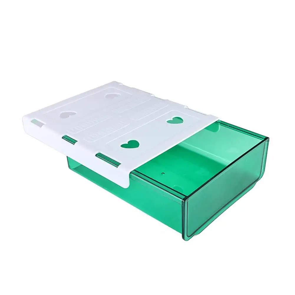 1 Set Practical Attachable Slide-out Drawer Plastic under Desk Drawer Self-Adhesive under Desk Drawer Table Supply