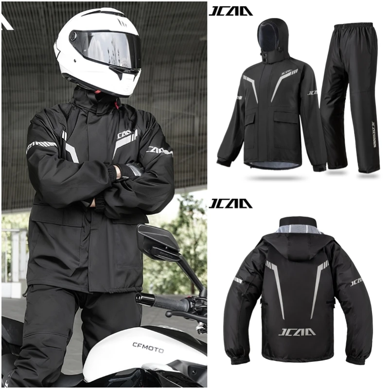 City Commuter/Travel Ready Rain Gear - Compact Waterproof Jacket & Pants Motocross Riding Raincoat