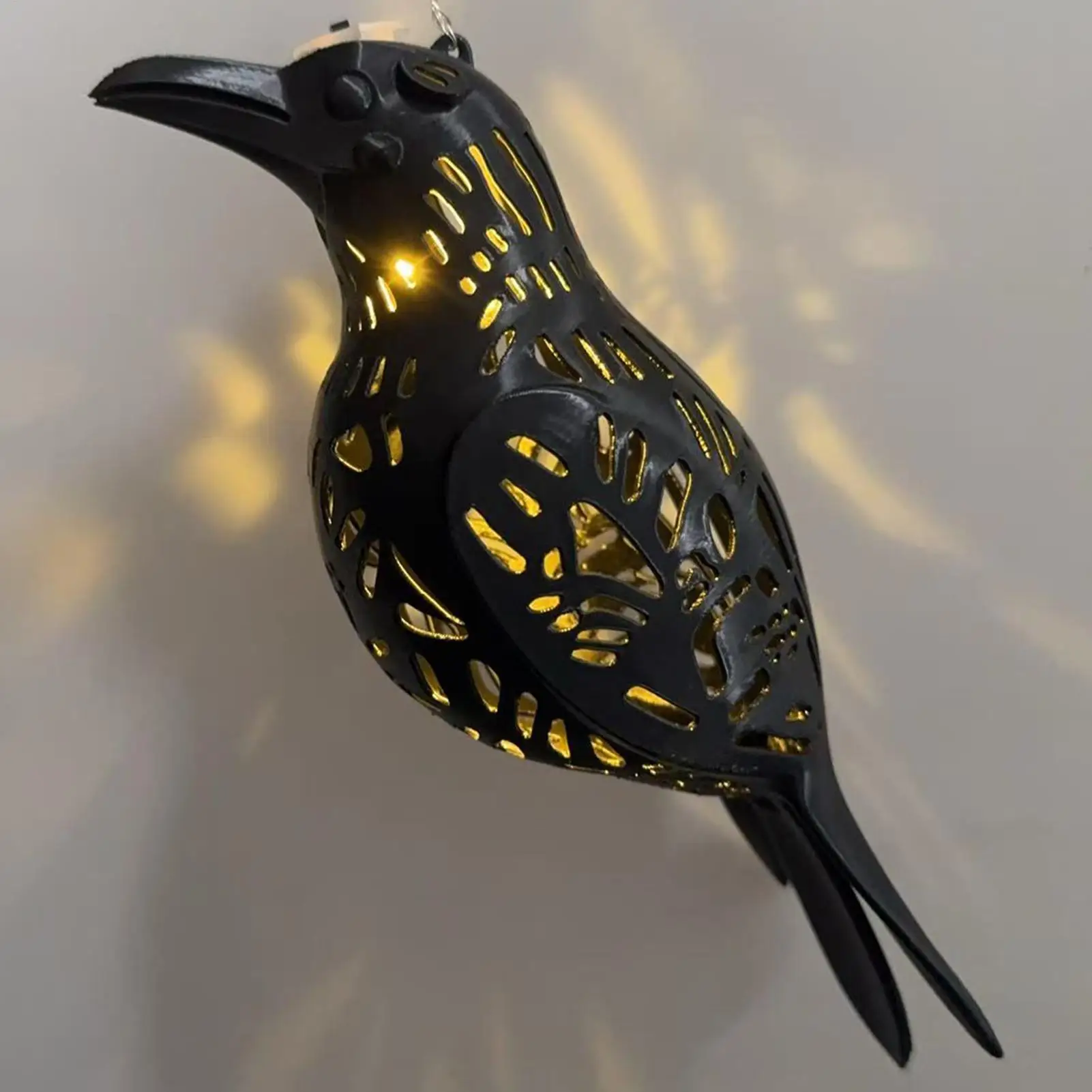 3D Gothic Raven Lantern Hangable Pendant Lamp Halloween Decor Light For Patio Porch Backyard Garden Apartment Indoor Outdoor