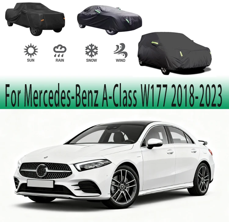 

For Mercedes-Benz A-Class W177 2018-2023 Outdoor Protection Full Car Covers Snow Cover Sunshade Waterproof Dustproof Exterior